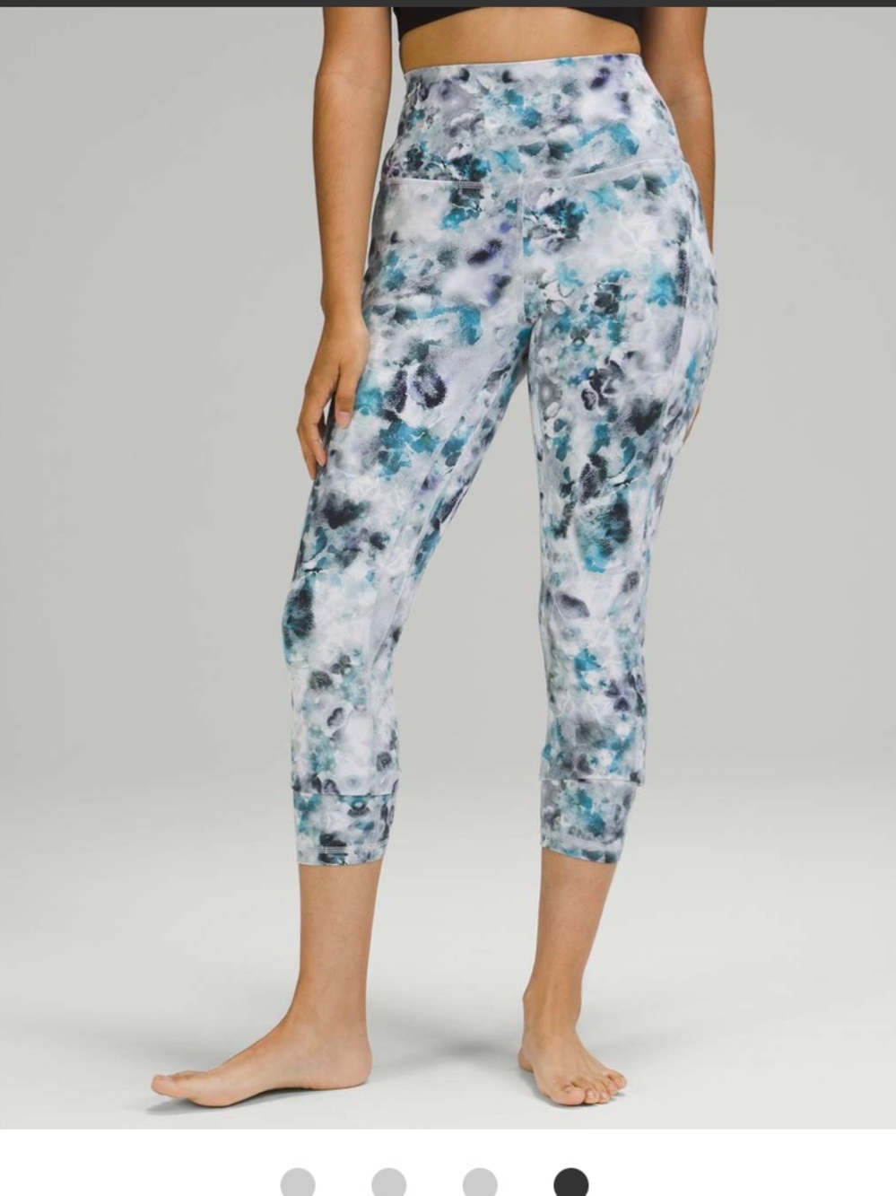 Lululemon Align High Rise Crop with Pockets 23" Kaleidofloral Multi blue gray 0
